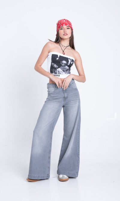 Wide Leg Flare Tarragona Grey (cod.3384)