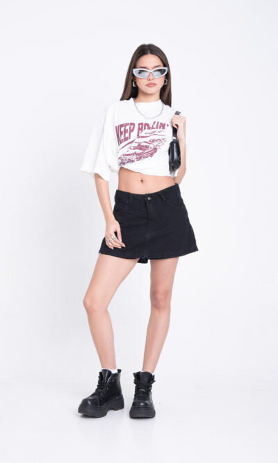 Short Pollera Lucca Black (Cod.3387)