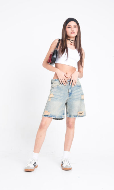 Bermuda Mom Oporto con Roturas (COD.3408)