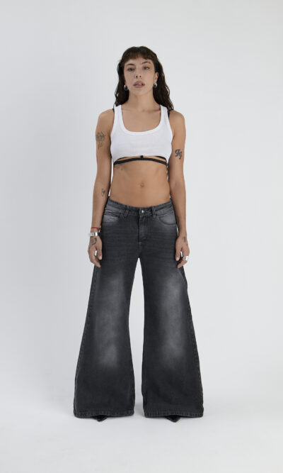 Wide Leg Empire Gris Loc (Cod.3478)