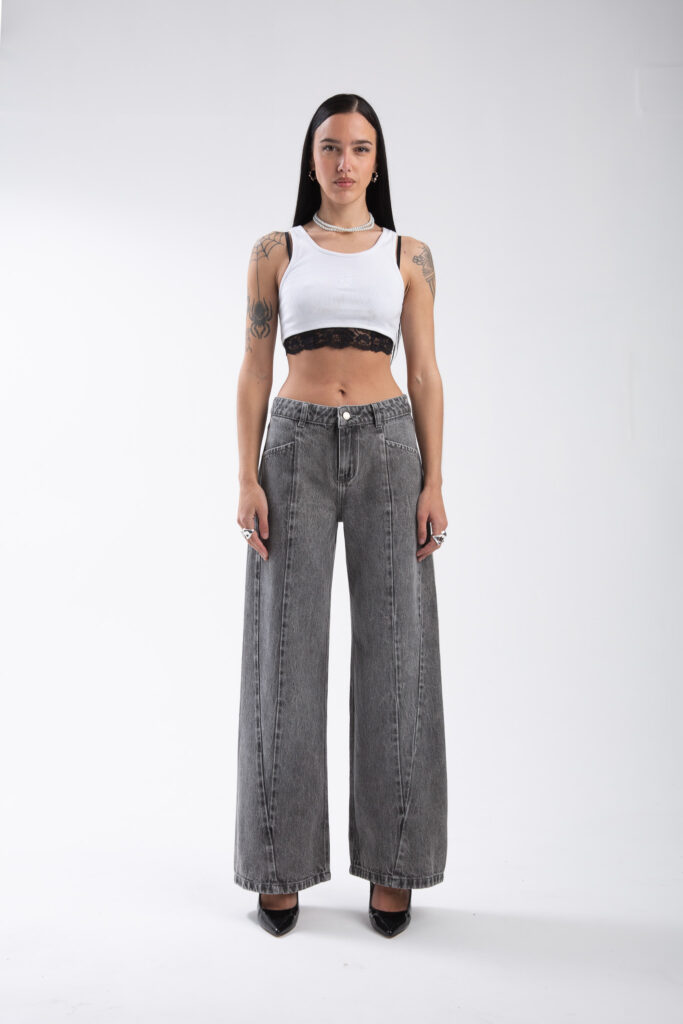 Wide Leg Bloom Grey (COD. 3568)